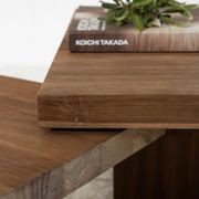 Ines Rustic Finish Squared-Off Coffee Table gallery detail image