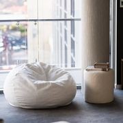 Boucle Fur Bean Bag - French White gallery detail image