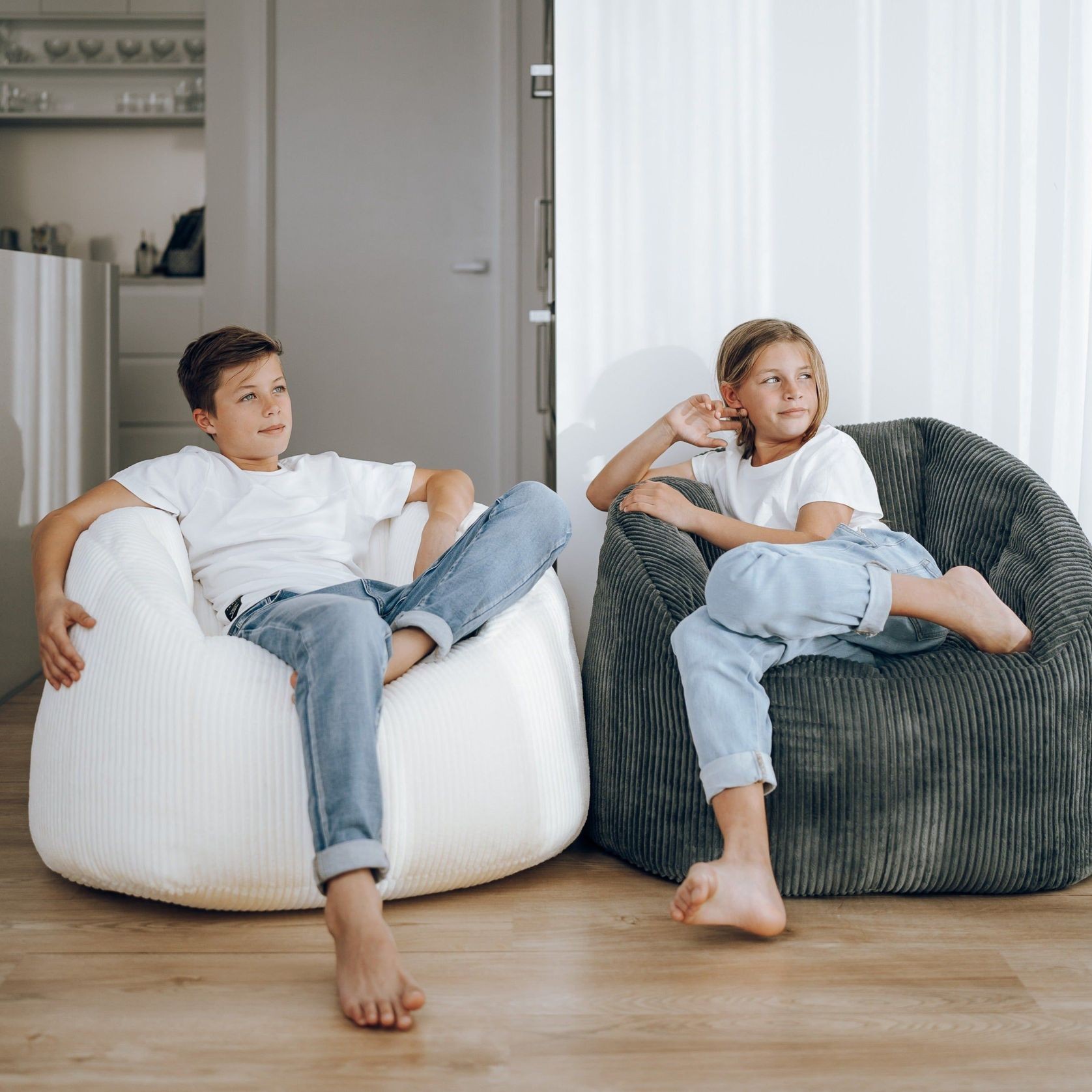 Corduroy Tub Chair | Bean Bag Cover - Ivory gallery detail image
