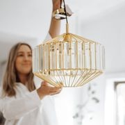 Butler | Glass Prism Pendant Light - Gold gallery detail image