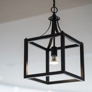 Hampton Style Lantern Pendant Light - Langham Black gallery detail image
