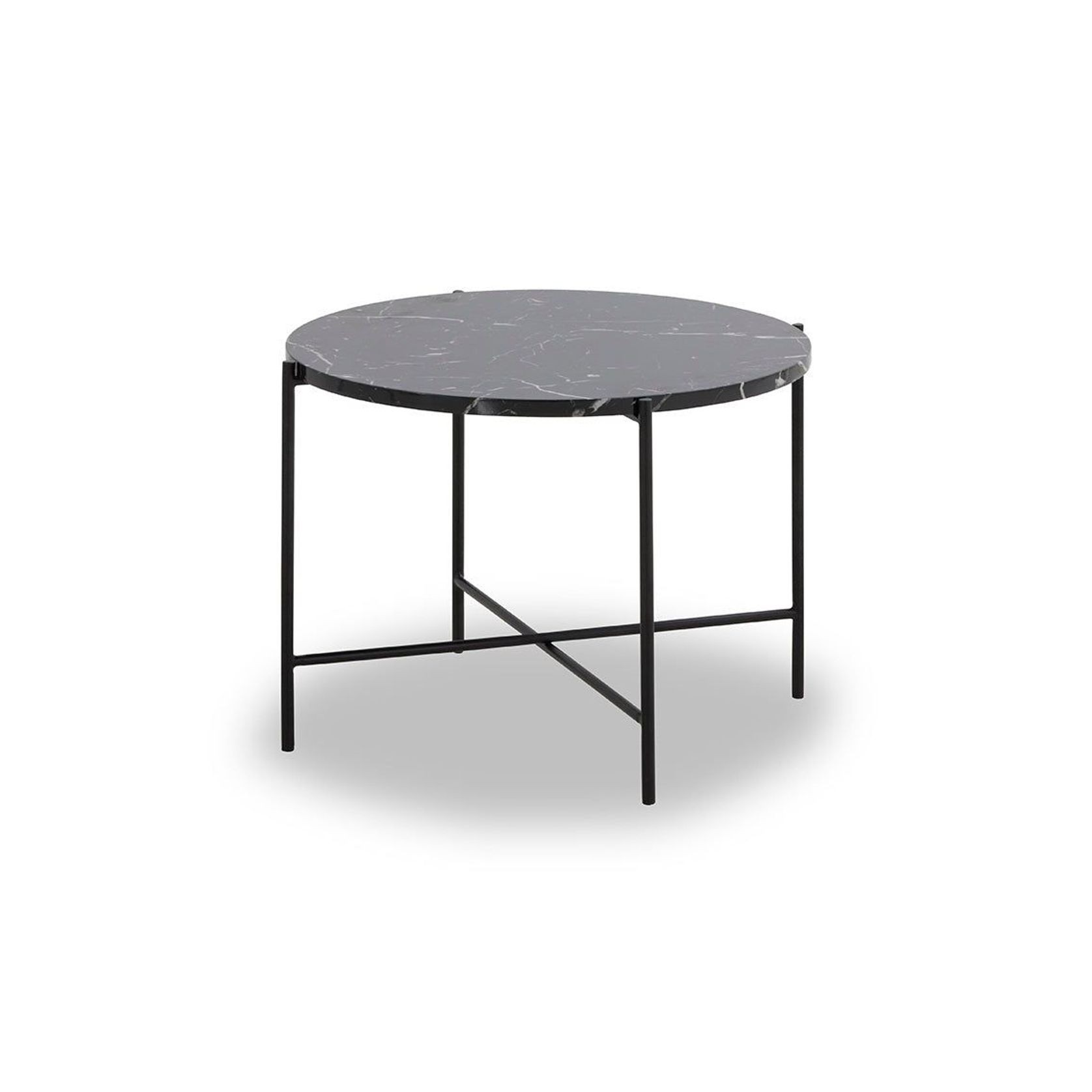 JADEN Side Table Large 60cm - Black & White gallery detail image