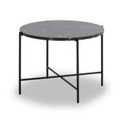 JADEN Side Table Large 60cm - Black & White gallery detail image