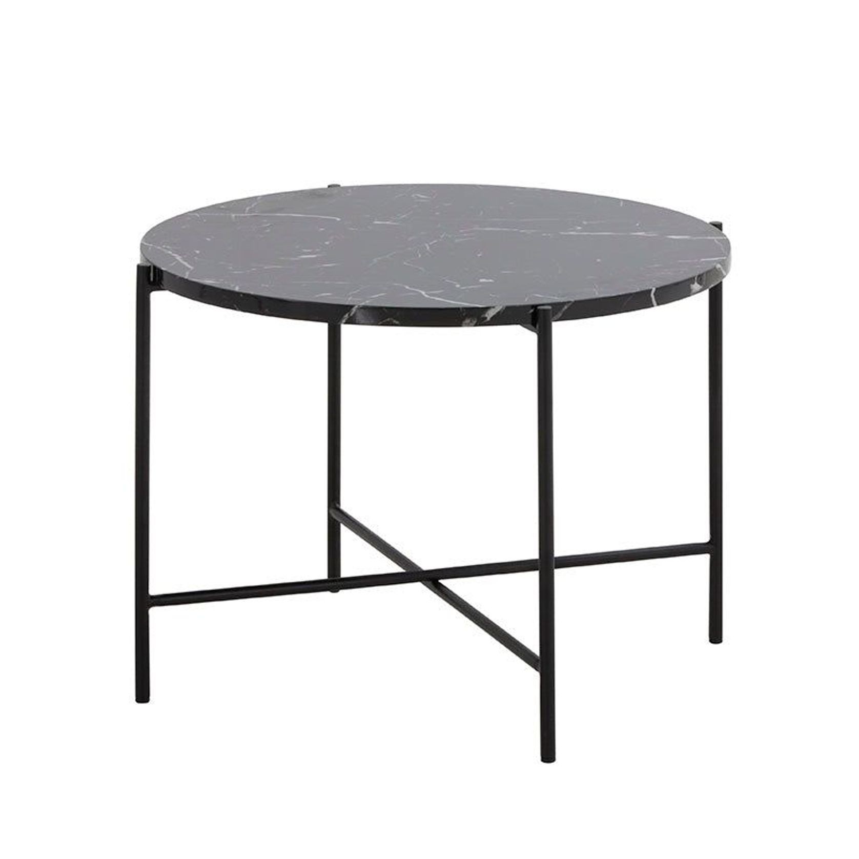 JADEN Side Table Large 60cm - Black & White gallery detail image