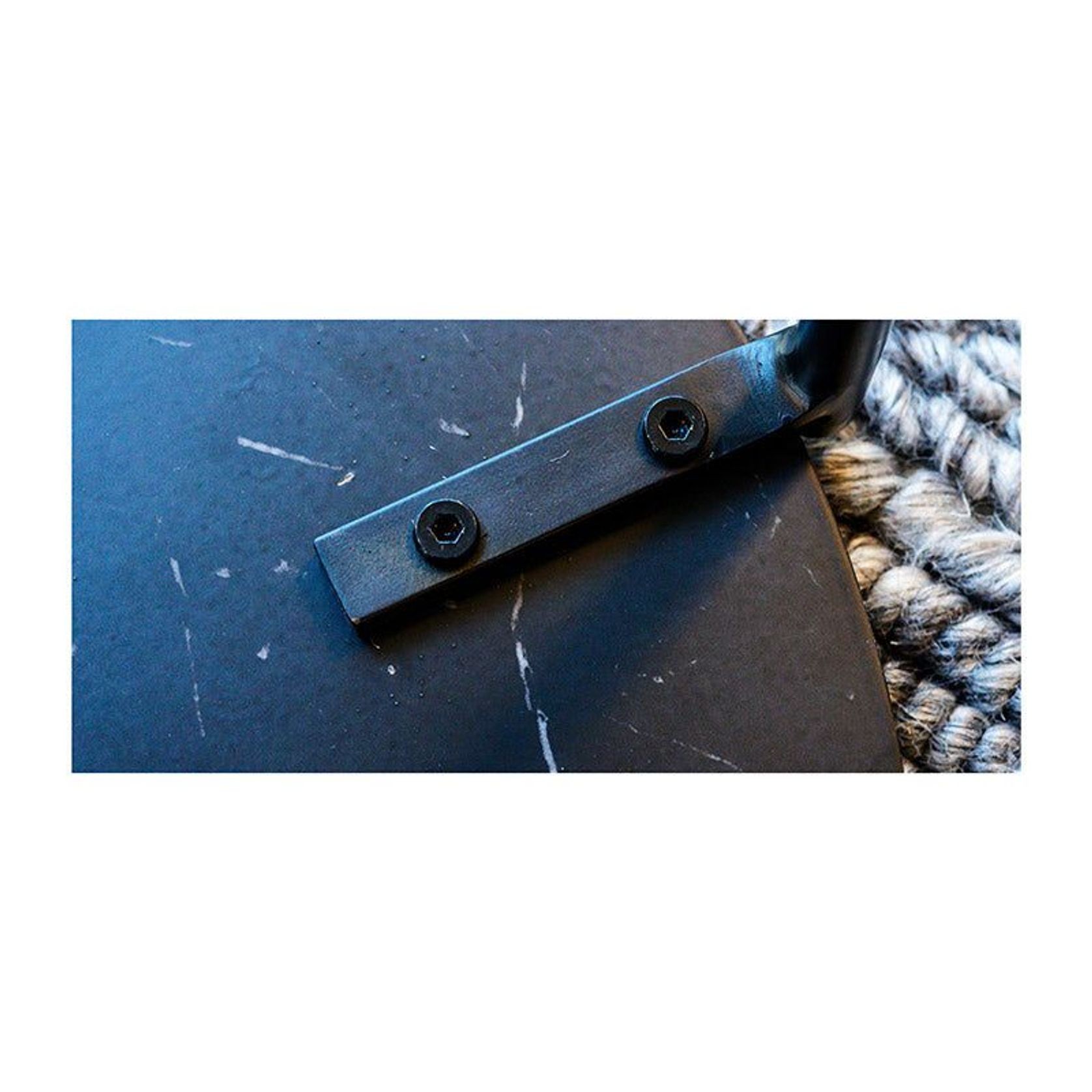 JADEN Side Table Large 60cm - Black & White gallery detail image