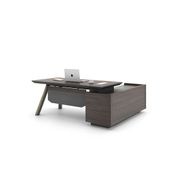 KAISON Executive Desk with Reversible Return 2M - Brown Grey gallery detail image