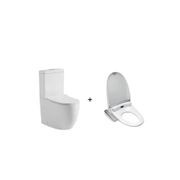 Kohler Electronic Bidet Seat W/ Side Control And Veda Btw Toilet Suite Package Elongated Gloss White gallery detail image
