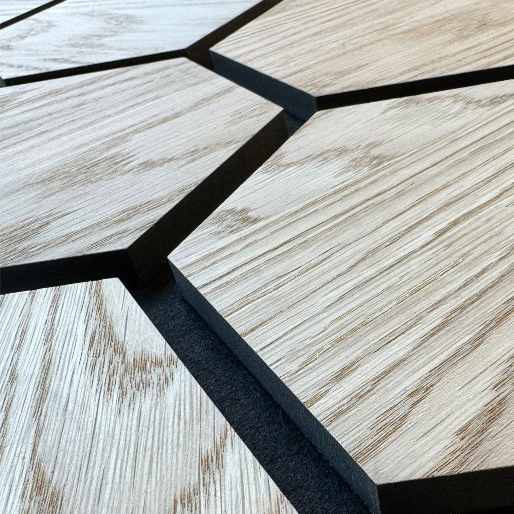 Hexagon WOODFLEX Acoustic Wood Wall Panels - SAMPLE gallery detail image