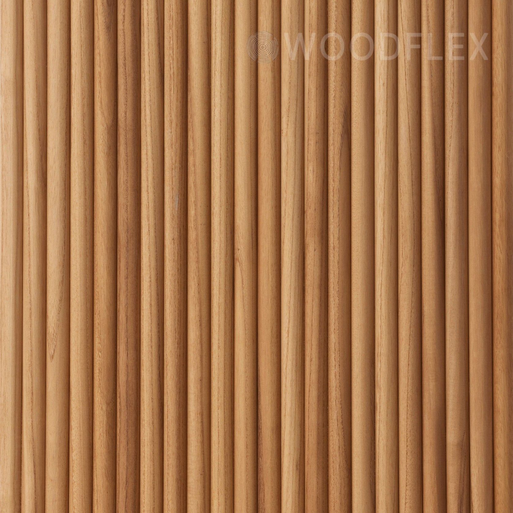 WOODFLEX Flexible Solid Paulownia Wood Slat Wall Panel gallery detail image