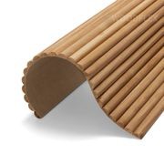 WOODFLEX Flexible Solid Paulownia Wood Slat Wall Panel -  2700mm x 600mm - Half Round gallery detail image