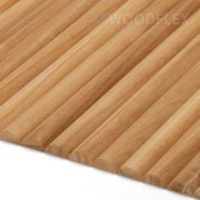 WOODFLEX Flexible Solid Paulownia Wood Slat Wall Panel -  2700mm x 600mm - Half Round gallery detail image