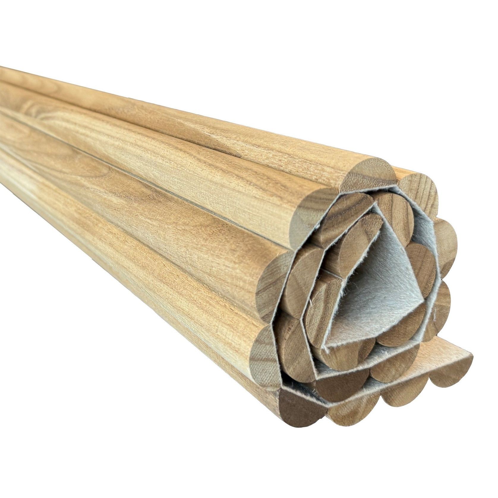 WOODFLEX Flexible Solid Paulownia Wood Slat Wall Panel gallery detail image