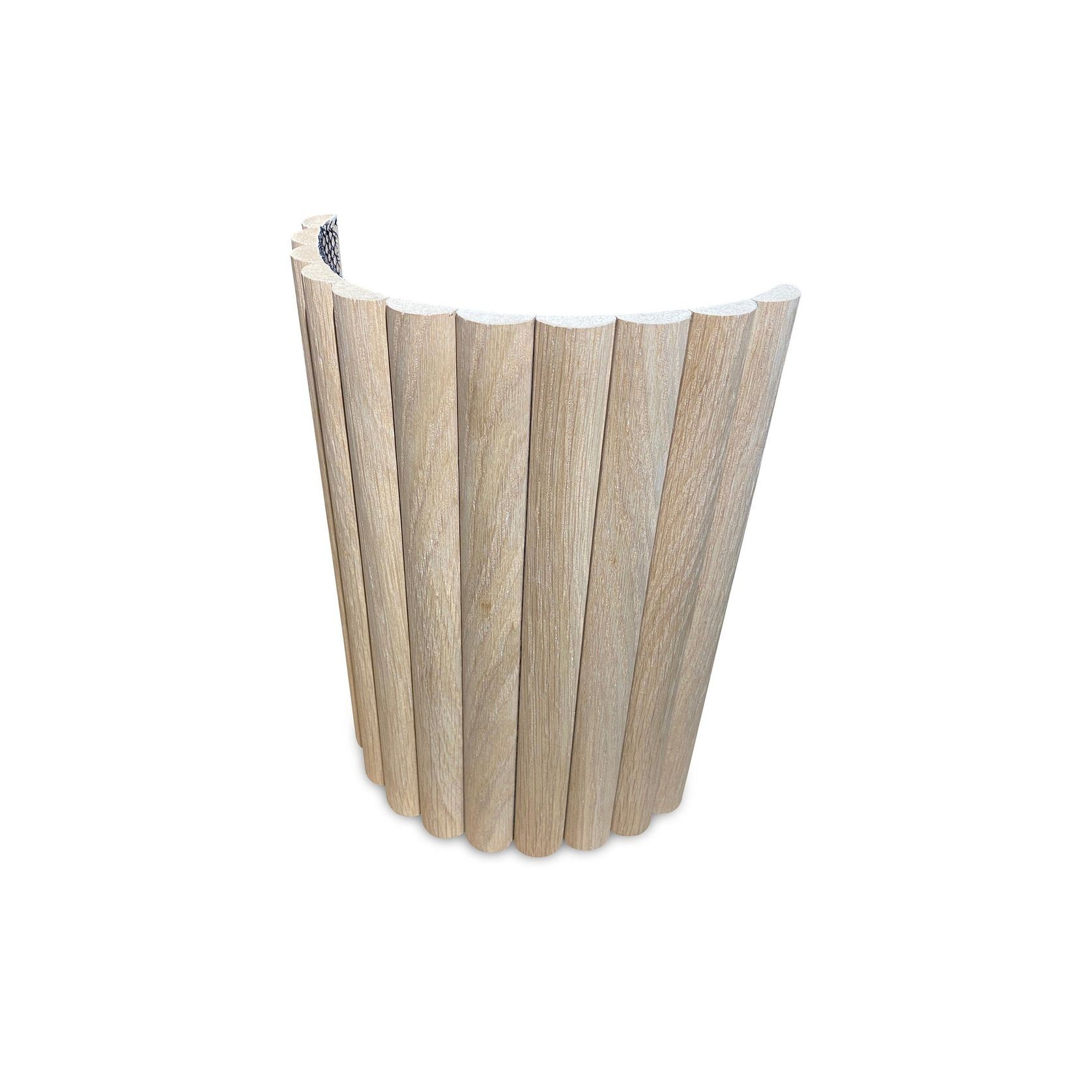 WOODFLEX Flexible Wooden Slat Wall Panel - Oak Veneer - 3000mm x 600mm - Half Round gallery detail image
