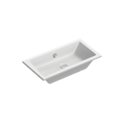 Kube X 80 Inset Basin Matt Gloss White gallery detail image