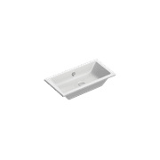 Kube X 80 Inset Basin Matt Gloss White gallery detail image