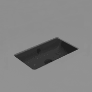 Kube X 80 Undermount Basin Matt Black gallery detail image