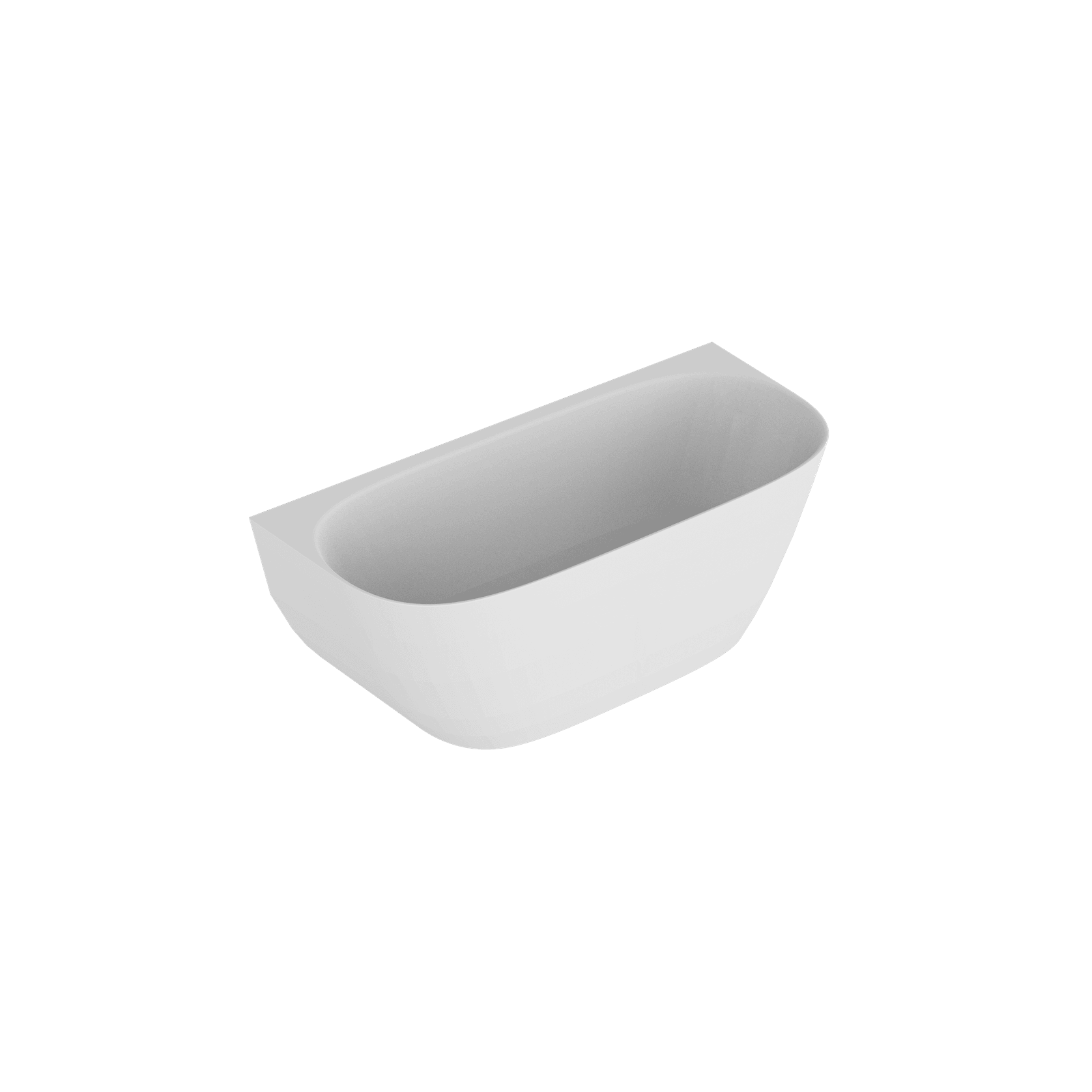 Kurv 1600 Back To Wall Bath Matt White gallery detail image