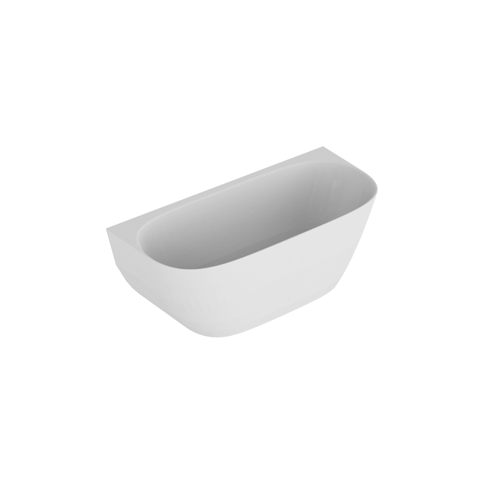 Kurv 1700 Back To Wall Bath Matt White gallery detail image