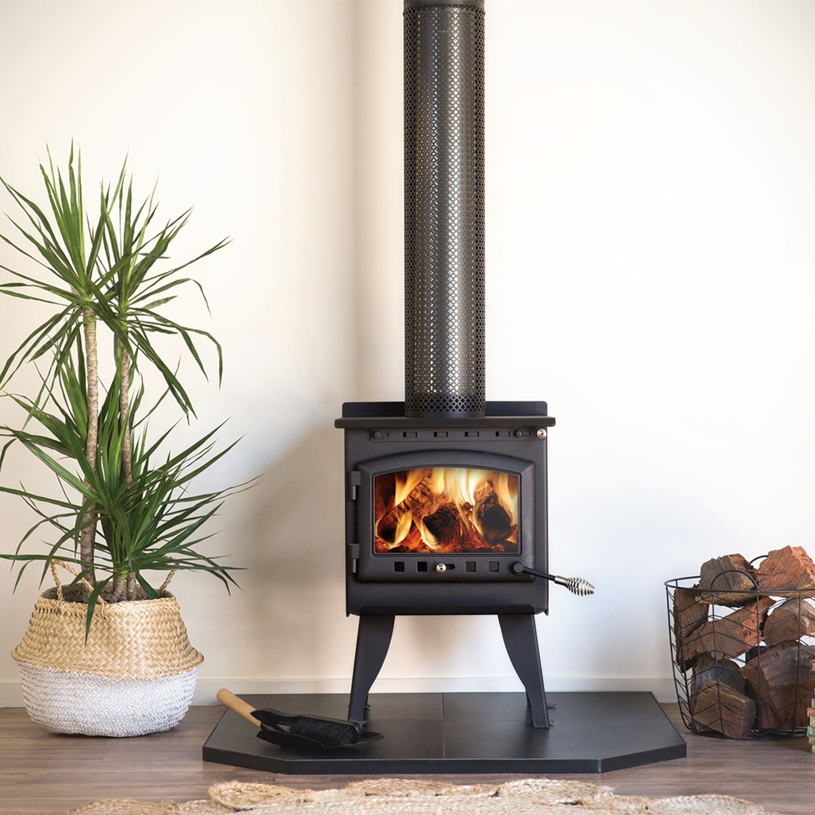 Kalora 425R Wood Heater With a 4m Flue Kit gallery detail image