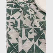 Hand-printed 100% Linen Tea Towel - Foundation, Green gallery detail image