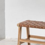 Kemi Tan Leather Bench gallery detail image