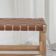 Kemi Tan Leather Bench gallery detail image