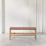 Kemi Tan Leather Bench gallery detail image