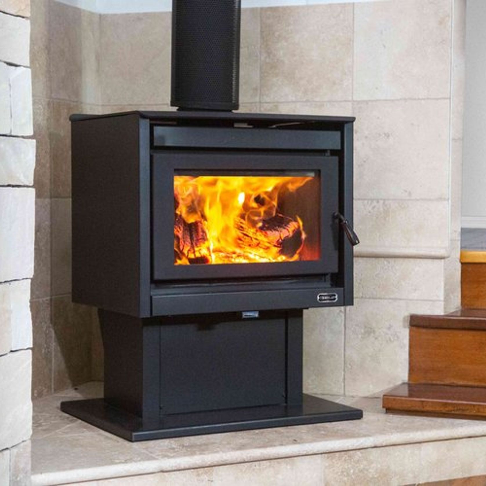 Kemlan Supa Nova Wood Fireplace With a 4m Flue Kit gallery detail image
