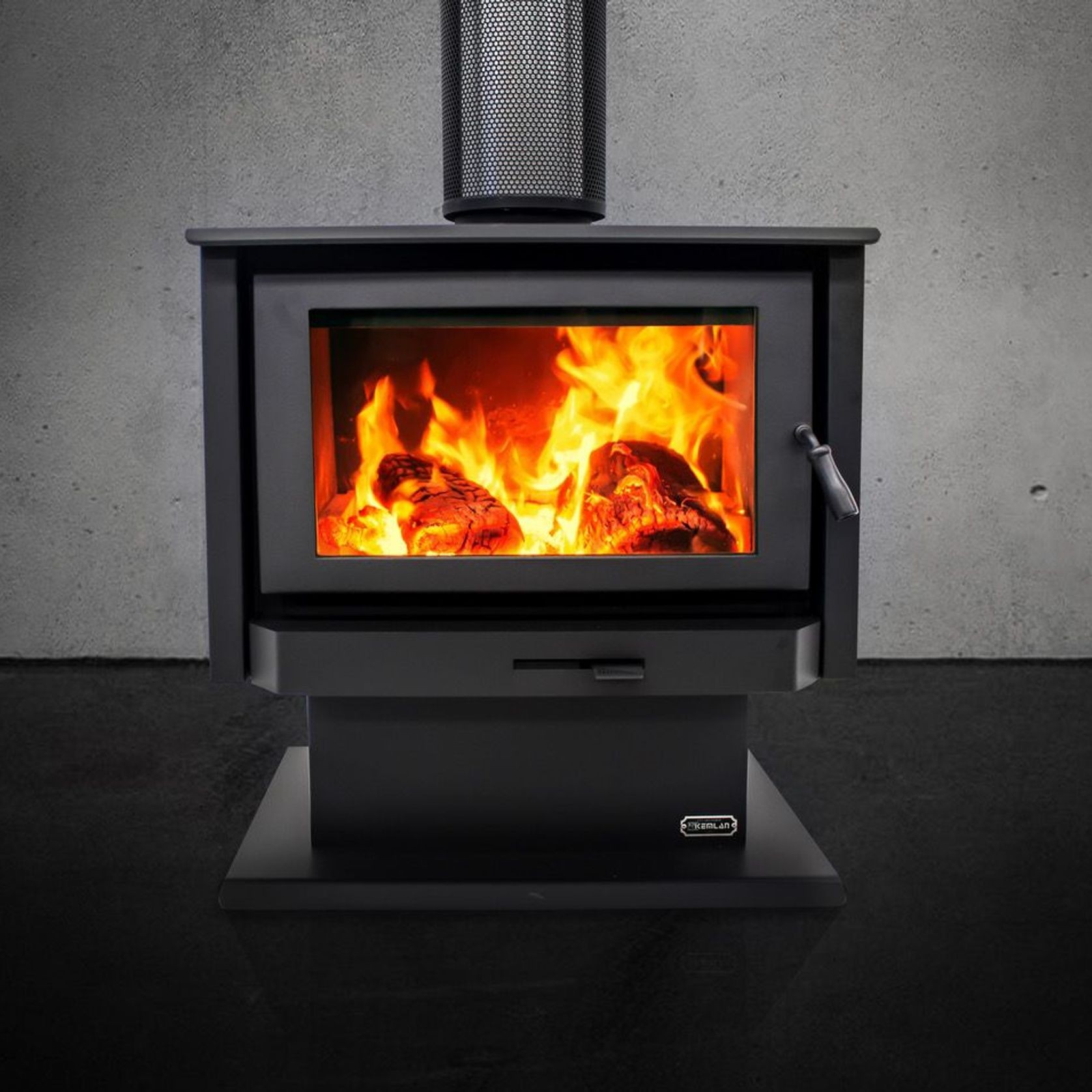 Kemlan Tempo Grand Wood Fireplace With 4M Flue Kit gallery detail image