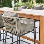 Kereru Aluminium and Rope Outdoor Bar Chair gallery detail image