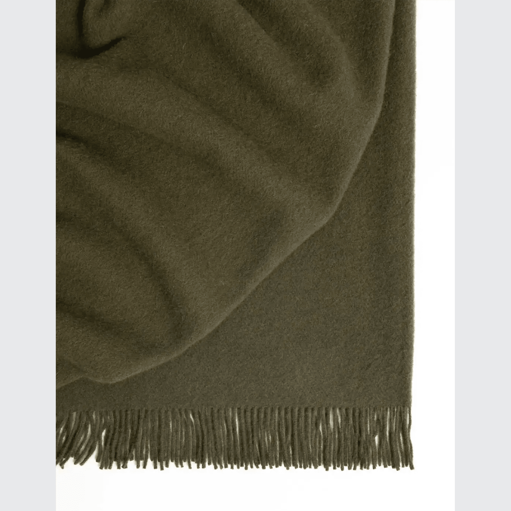 Weave Home Nevis Throw Blanket - Kelp | NZ Lambswool gallery detail image