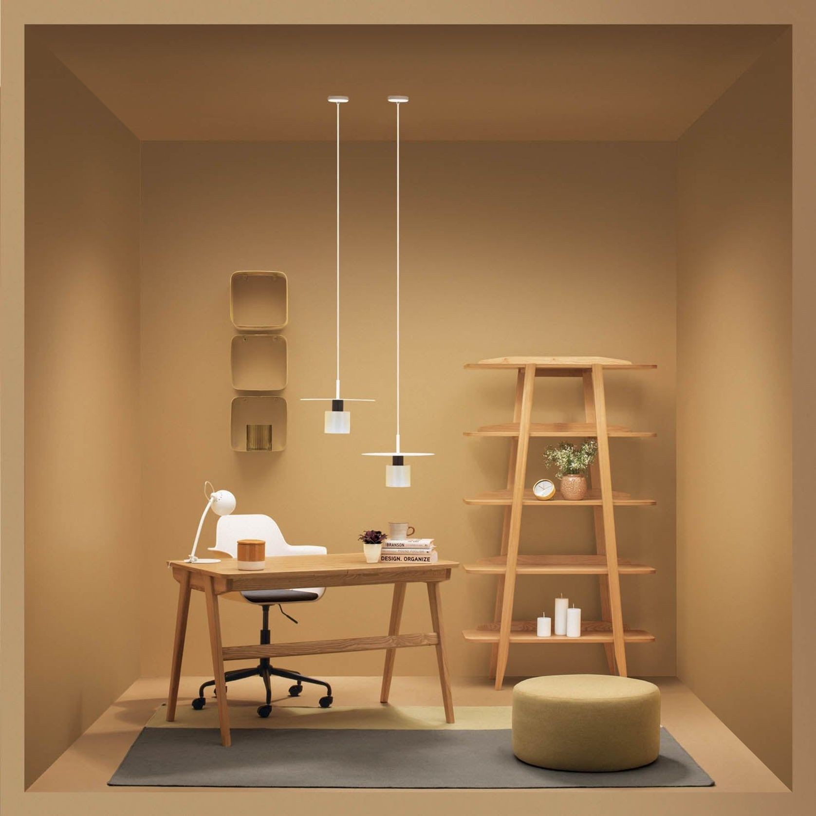 LAXMI Swivel Chair - White gallery detail image