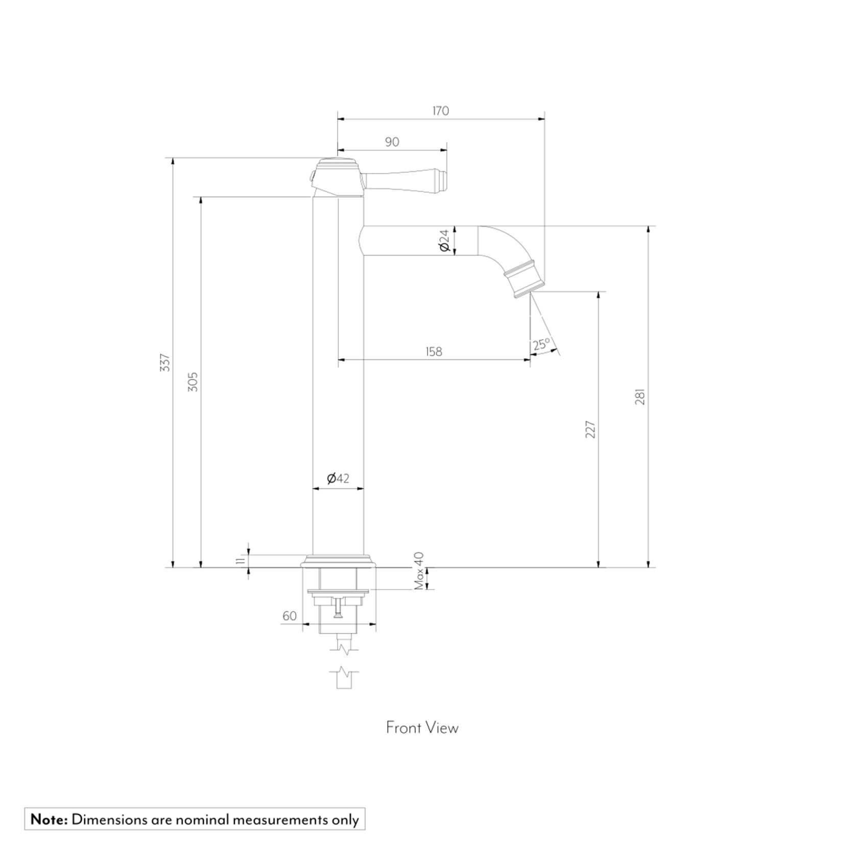 Kingsley Extended Basin Mixer - Brushed Nickel gallery detail image