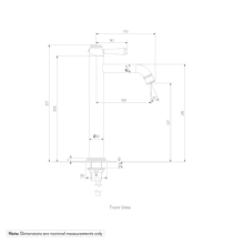 Kingsley Extended Basin Mixer - Brushed Brass gallery detail image