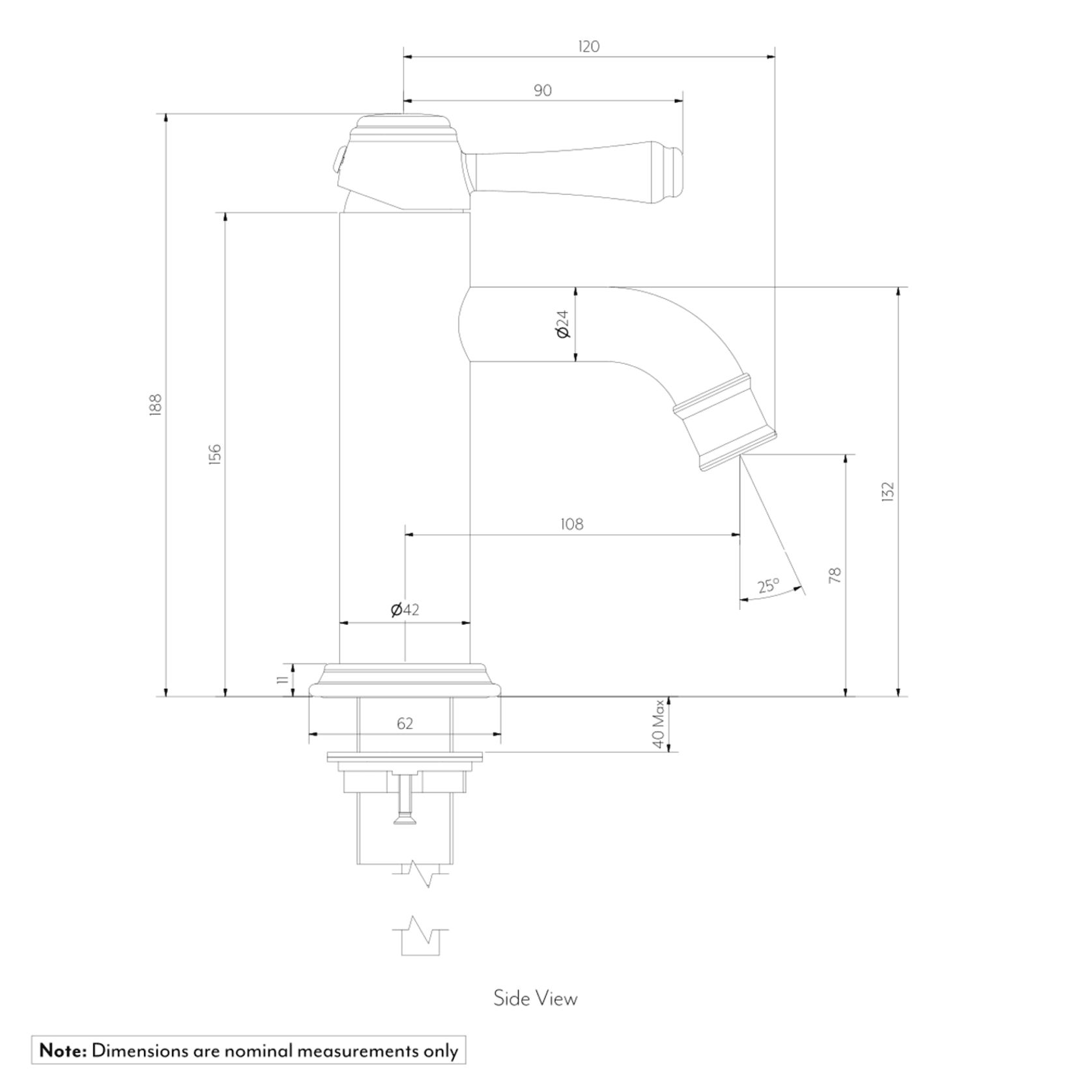 Kingsley Basin Mixer | Brushed Nickle gallery detail image