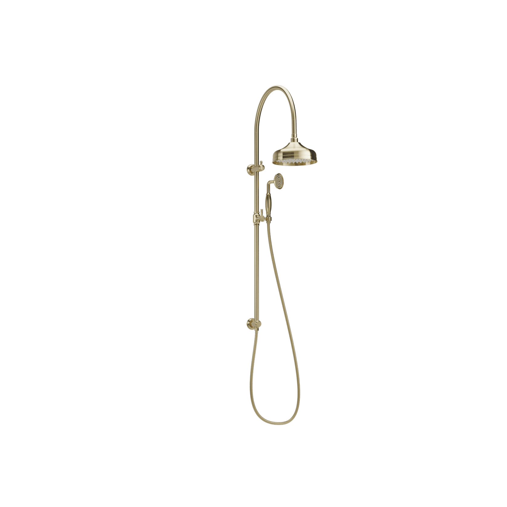 Kingsley Shower Rail Set | Brushed Brass gallery detail image