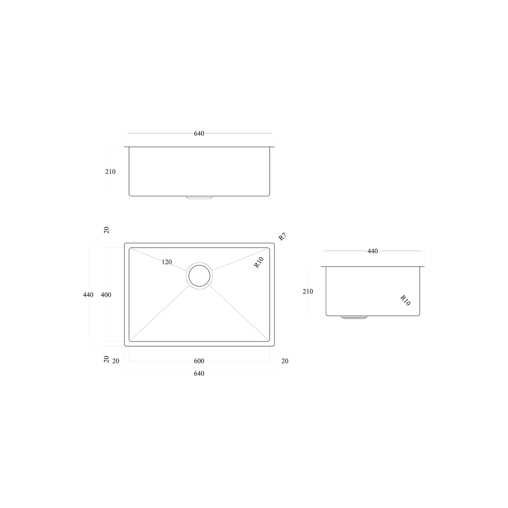 Code Aspen 600X400 Pvd 304 Stainless Steel Sinks gallery detail image