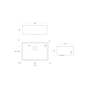 Code Aspen 600X400 Pvd 304 Stainless Steel Sinks gallery detail image