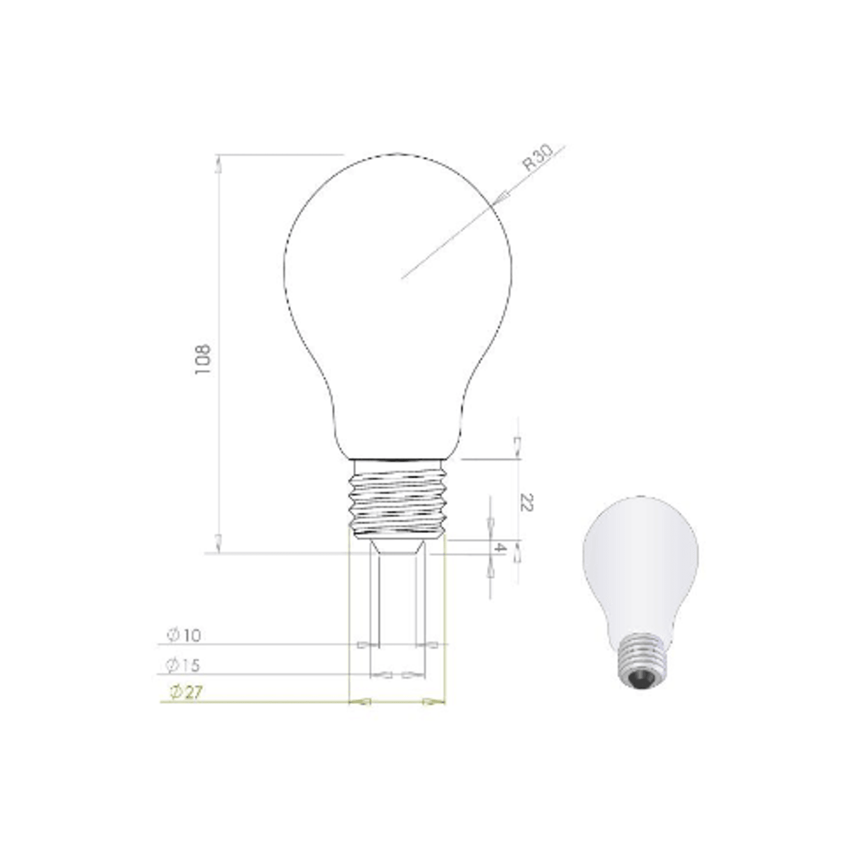 LED Filament Bulb A60 gallery detail image