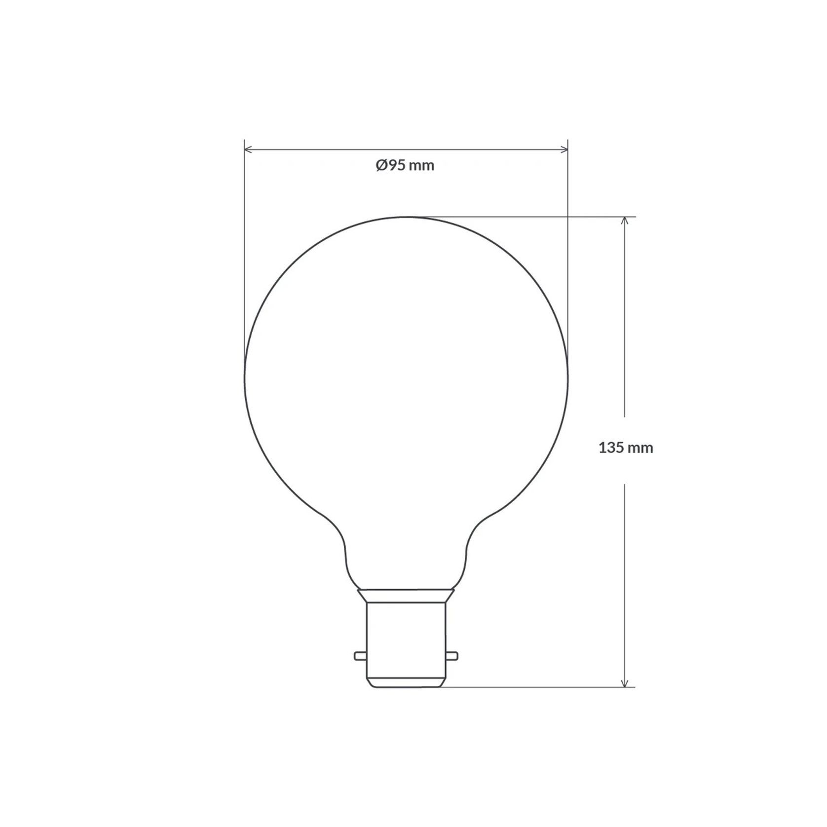 LED Filament Bulb G95 B22 gallery detail image