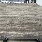Light Silver Vein Cut Travertine Benchtop gallery detail image