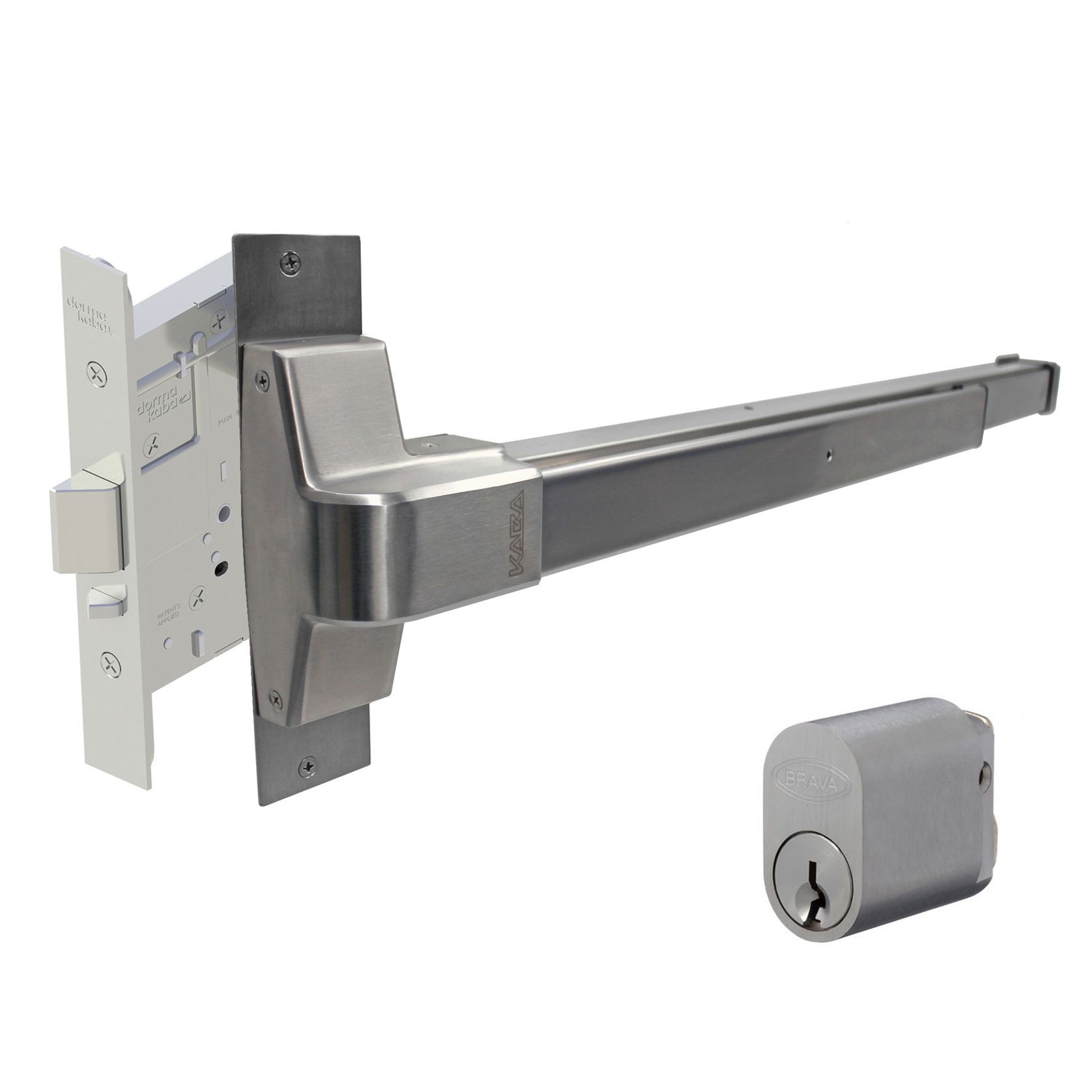 Kaba Panic Bar Pack w/ Mortice Lock, Lever & Cylinder gallery detail image