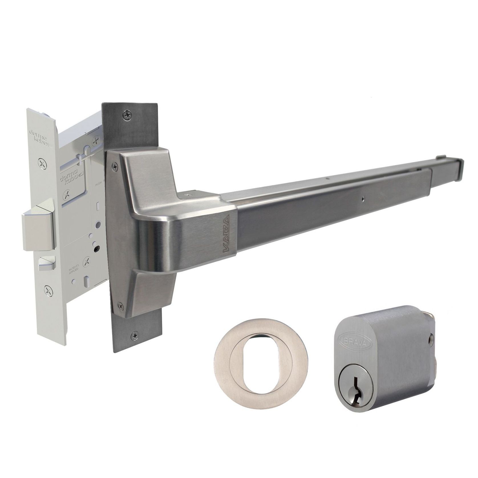 Kaba Panic Bar Pack w/ Mortice Lock & Cylinder LPED014 gallery detail image
