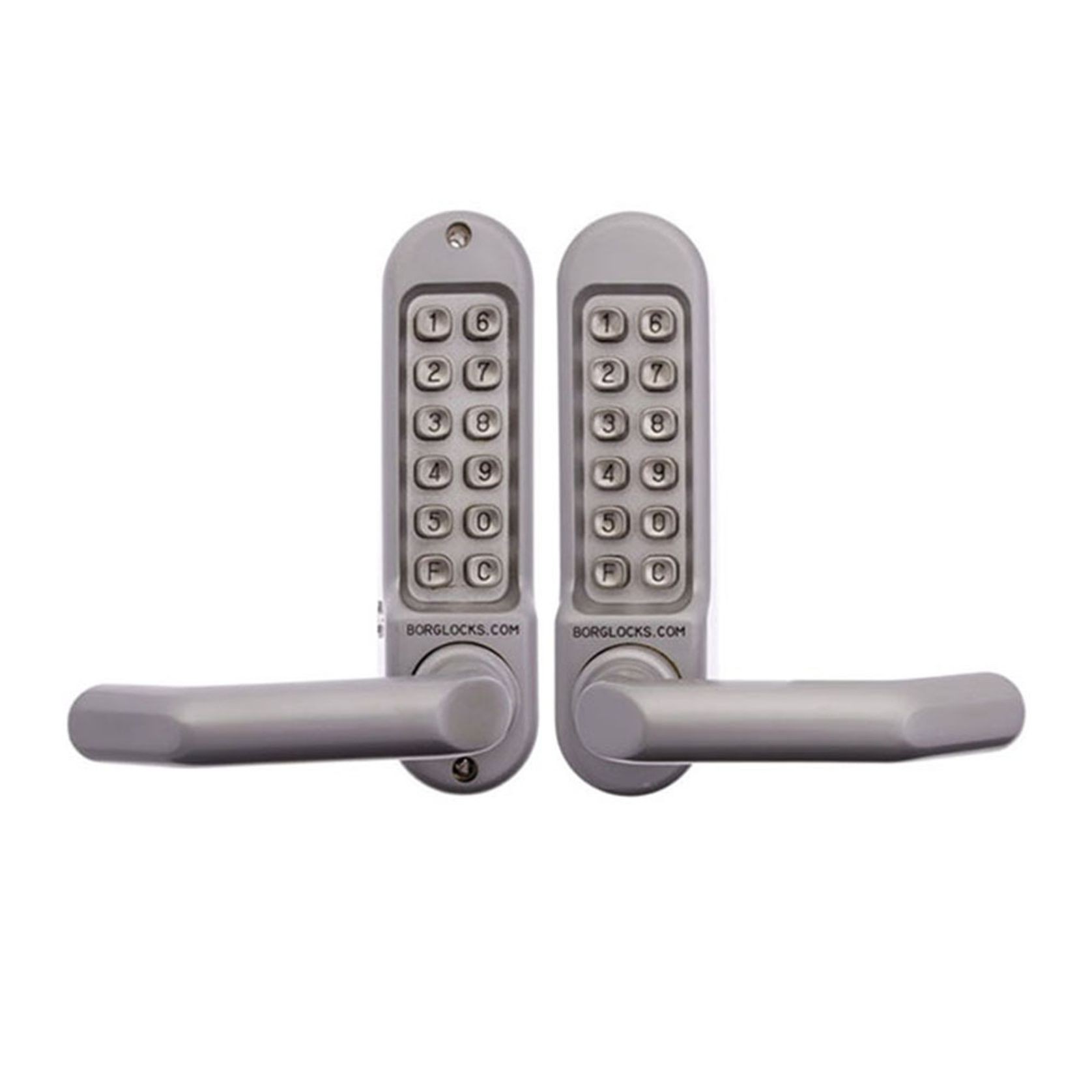 Borg Digital Door Lock Lever Satin Chrome BL5051SC gallery detail image