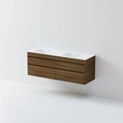 Code Luxe 1500 Wall Hung Double Basin Vanity | 4 Drawer gallery detail image