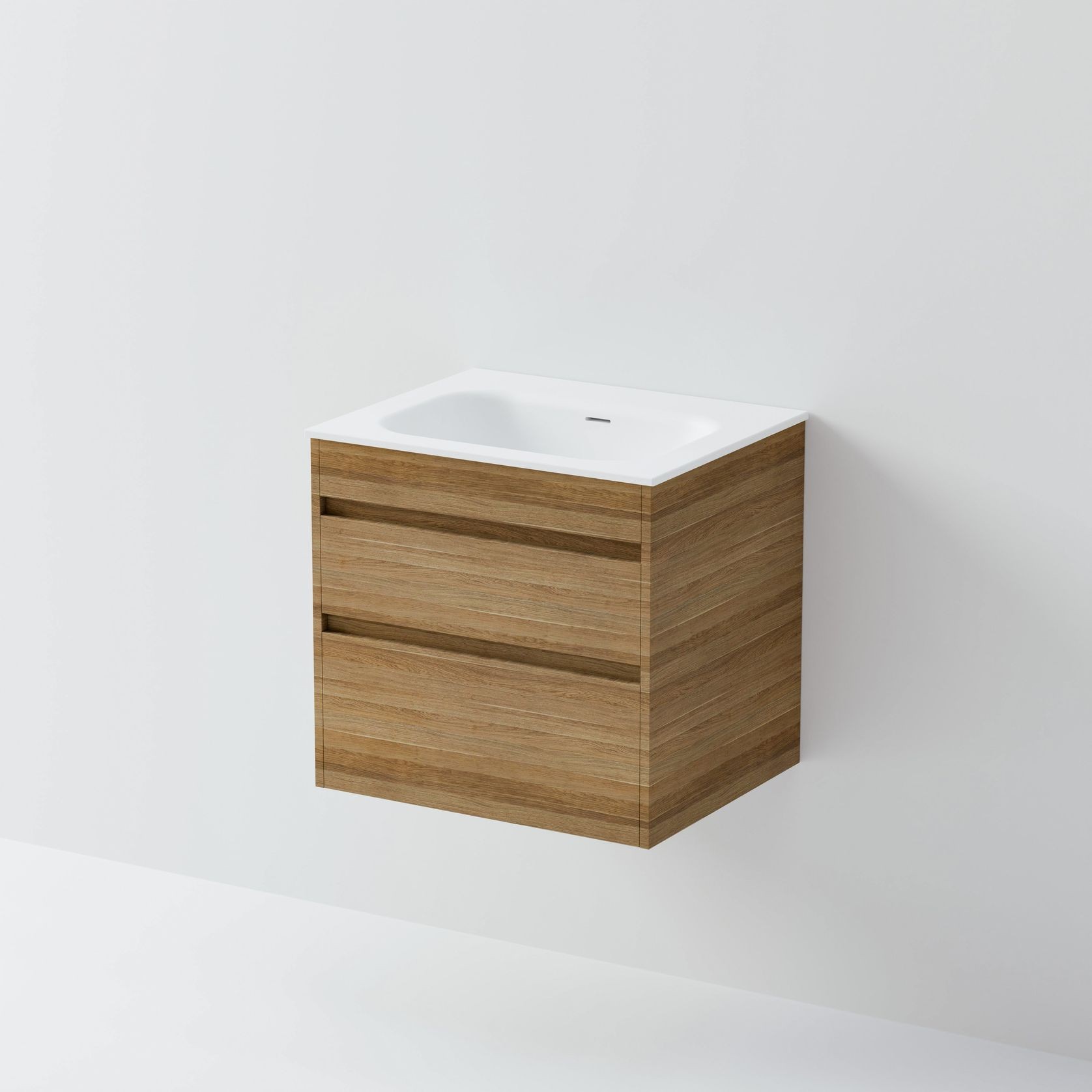 Code Luxe 600 Wall Hung Vanity | 2 Drawer gallery detail image