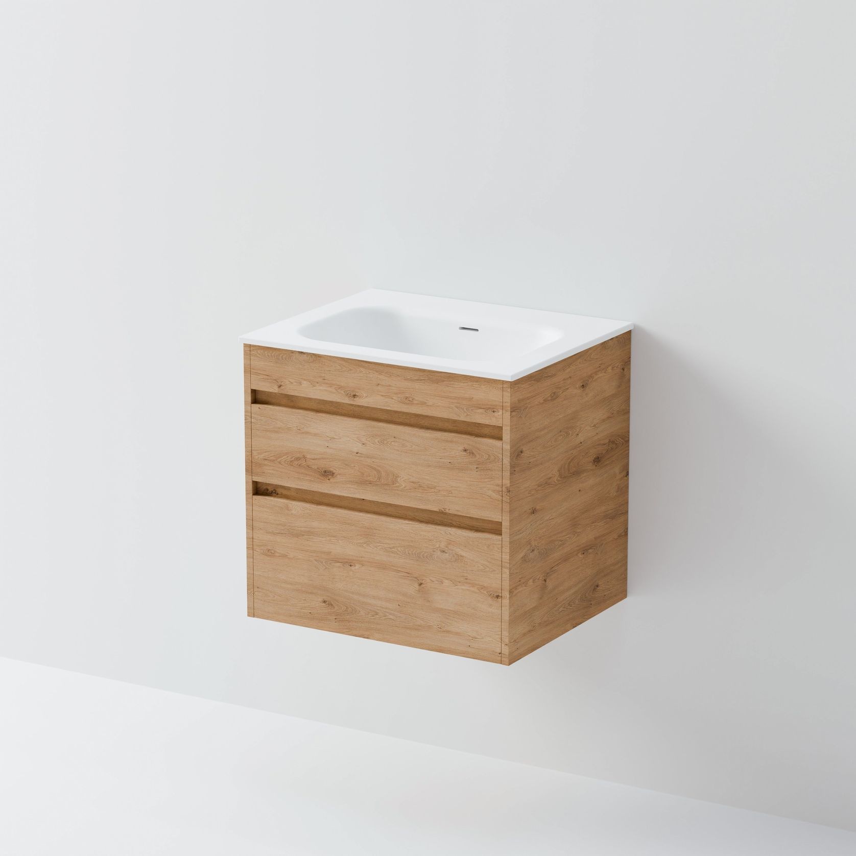 Code Luxe 600 Wall Hung Vanity | 2 Drawer gallery detail image