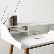 LAGOM Study Desk 120cm - White & Walnut gallery detail image