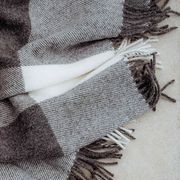 Weave Home Lake Hayes Throw Blanket - Peat | 100% Wool | Large Size gallery detail image