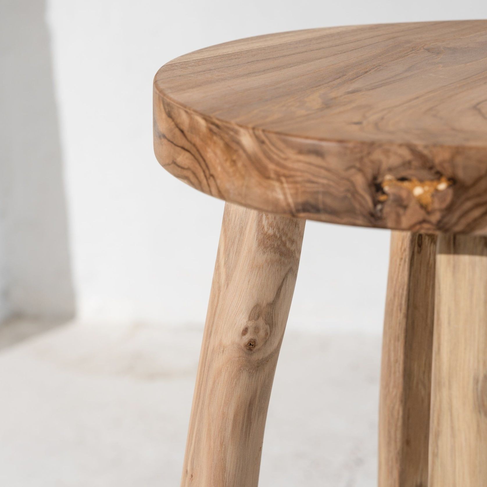 Lale Rustic Milking Stool - 46cm gallery detail image